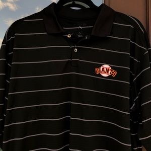 Antigua Black San Francisco Giants Polo L